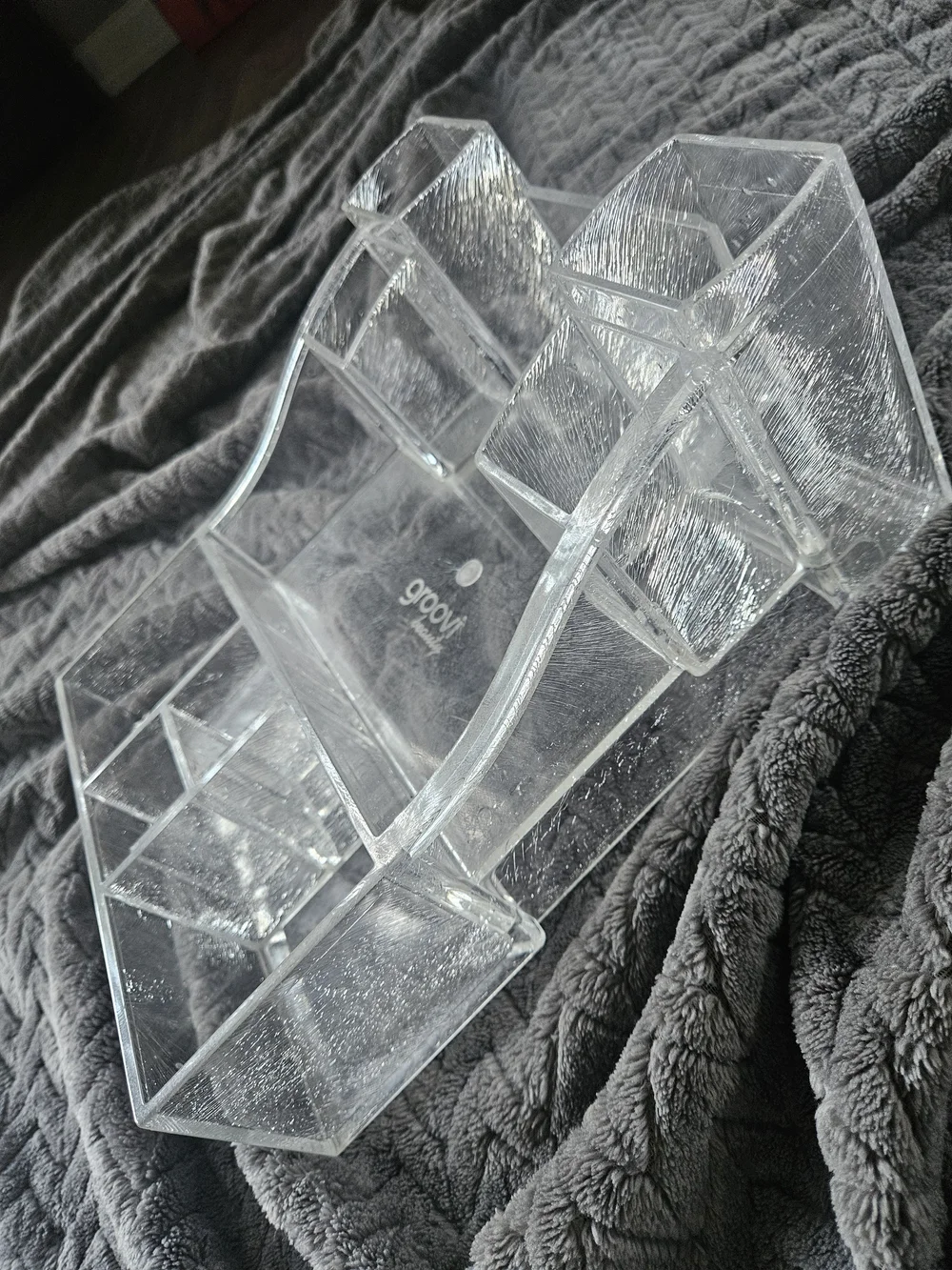 groove Clear Acrylic Desk Organizer - Transparent